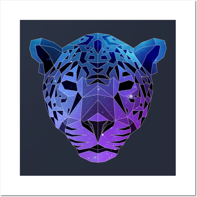 Galaxy Jaguar Geometric Animal Wall Art by Jay Diloy